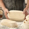 2pcs 10"/25cm Oval Banneton Brotform Bake Bread Dough Rising Proofing