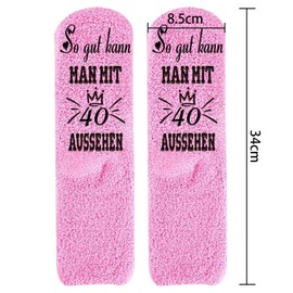 Gifts for 30 40 50th Birthday Woman, Non-Slip Socks Women's Gift, Best Funny Cuddly Socks Women 39-42, Socks with Saying, 30th Birthday Gift for Girlfriend, Daughter, Mother, Birthday Gifts, 40
