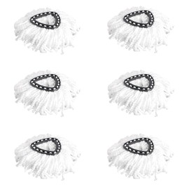 Pack of 6 Spin Mop Replacement Head, Magic Mop Head, Microfibers Mop Head Replacement Refill for Standard Rotating Universal Spin Mops, Home, Office Use (Triangular)