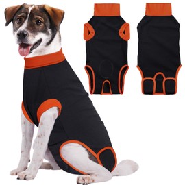 iBuddy Dog Surgical Recovery Suit, Professional Pet Recovery Shirt Dog Abdominal Wounds Bandages for Male Female，Anti Licking Breathable Dog Shirt