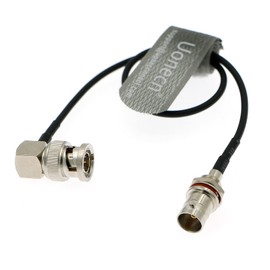 BNC Female Straight to BNC Male Right Angle SDI Cable for Camera 50 Ohm