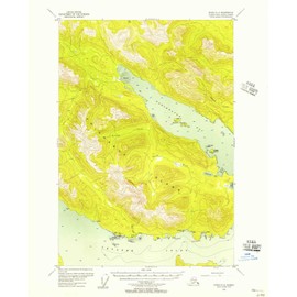 YellowMaps Sitka D 4 AK topo map, 1:63360 Scale, 15 X 15 Minute, Historical, 1948, Updated 1957, 20.9 x 17 in - Polypropylene