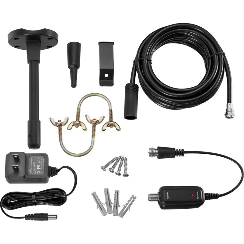 Insignia NS-ANT20DA Compact Outdoor Amplified TV Antenna - Gray