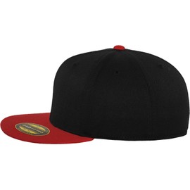 Flex fit Unisex's Premium 210 Fitted 2-Tone blk/red S/M (6 ⅞-7 ¼) Yupoong Headwear