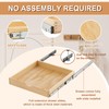 Menkxi 2 Set Pull out Tray Cabinet Organizer Wooden Pull