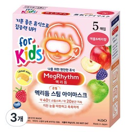 멕리듬 스팀 아이마스크 포 키즈, 애플&amp;베리향, 3개 McRhythm Steam Eye Mask for Kids, Apple & Berry Scent, 3 Pieces