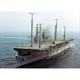 USS WRIGHT CC-2 LIGHT CRUISER AFTER CONVERSION TO COMMAND SHIP 1963 5X7 PHOTO