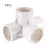 sourcing map 4 Way Elbow PVC Pipe Fitting Furniture Grade