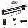 Multifunctional Kitchen Storage Rack, No-Drill Adhesive Wall Mounted Utensil &