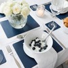 Sets of 4 Royal Blue Recycled Leather Placemats (28cm x