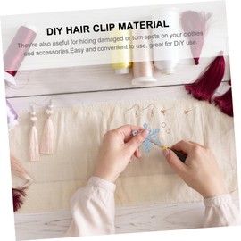 KOMBIUDA 30pcs Snowflake DIY Hairpin Craft Kit Decorative Accessories for Unique Handcrafted Hair Clips for Holiday Parties and Winter Celebrations Shiny Blue Design