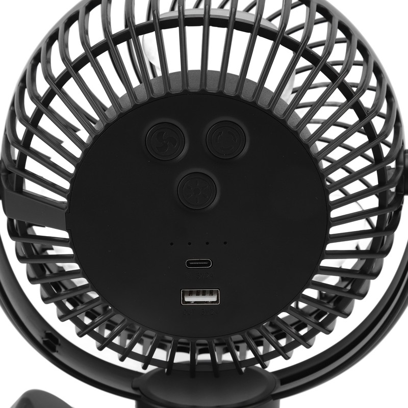 Portable Clip On Fan 4000mah Rechargeable Desktop Fan with LED