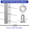 BLIKA Upgraded 20 Pack Stainless Steel Protector Sleeves for 1/8"