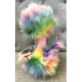 TY Beanie Boos ASHA Rainbow Ostrich Medium Sized (9") Plush Stuffed Animal