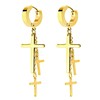 Charisma 80s Gothic Earring Cross Earrings For Men Dangle Hinged
