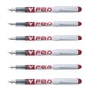 Pilot Pack of 6 Disposable Fountain Pens Erasable V-Pen Medium