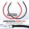Nicholaus 6AWG 19.7-Inch (50cm) Battery Cable Set (1 Positive &