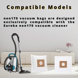 10 Pack Micro Filtration Dust Bags Replacement for Eureka NEN170 Bagged Canister Vacuum Cleaner Specialized Dust Bag Accessories Parts