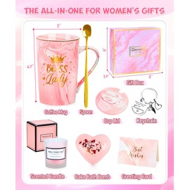 Geschenke für Frauen, Geburtstagsgeschenk für Frauen, 14 OZ Kaffeetassen Geschenkset mit Duftkerze, Kaffeesocken, Badebombe, Geschenke für Frauen, Geburtstagsgeschenke für Mutter, Ehefrau, Freunde