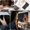 5Pcs Mesh Zipper Pencil Pouch Set, Black Nylon Pencil Case