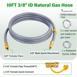 Upgraded 4984619A Natural Gas Conversion Kit, Compatible with Char-Broil Commercial, Professional and Signature Series Dual Fuel Grills(2008 to 2019), Converts Propane to Natural Gas