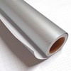 DIYAH 4D Silver Carbon Fiber Vinyl Wrap Sticker with Air