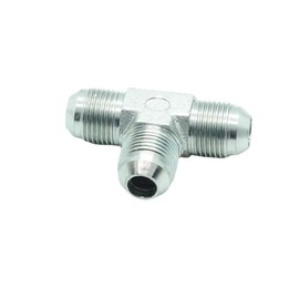 CDQBWKJGFJ 1 Piece Hydraulic 1/2" JIC (3/4"-16) 37° Flare Union Tee, JIC Male x JIC Male x JIC Male T Adapter Steel Plated