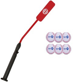 MPO Insider Bat Size 7 and Anywhere Ball Complete Baseball Softball Batting Practice Kit (1 Bat & 6 Balls)