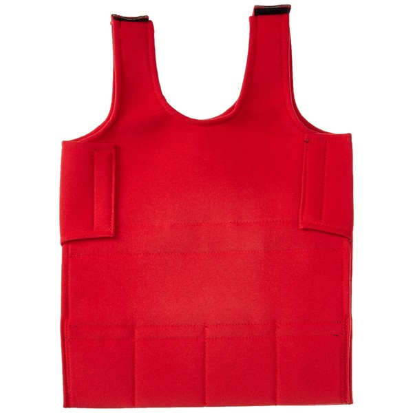 Abilitations Weighted 2 Pound Vest, 24 x 12 to 16 Inches, Red, X-Small