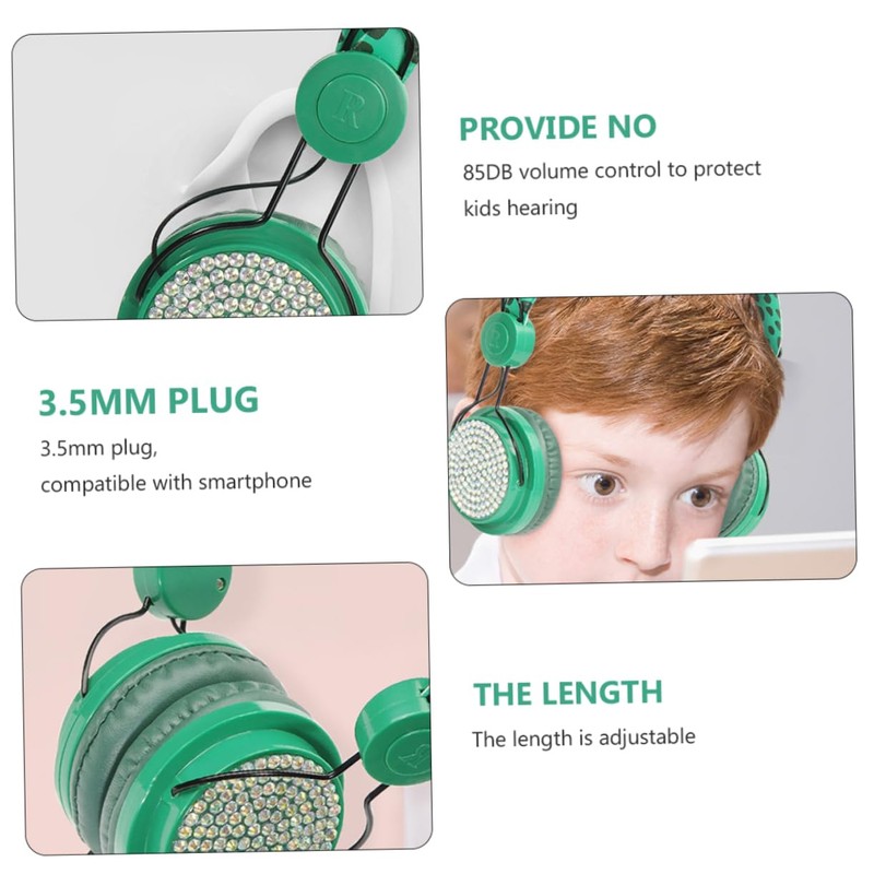 SHOWERORO Over Ear Headphone with Microphone Adorable Dinosaur Design Volume