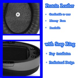 YunYiYi Ear Pads Ear Cushions Cover Compatible with Audeze Penrose X/Audeze Mobius/Audeze Penrose/HyperX Cloud Orbit S Gaming Headphone Padding Headband Memory Foam Parts (Set 3)