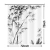 Ruelvth Bamboo Shower Curtain, Aesthetic Ink Bamboo Shower Curtain for