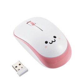 Elecom M-IR07DRSPN Wireless Mouse (Receiver Included), Medium, 3 Buttons, Quiet, IR Sensor, Power Saving, Pink