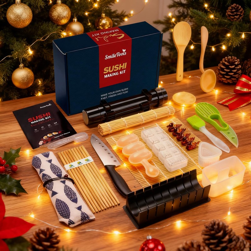 SmileTools Sushi Making Kit, 28 in 1 Sushi Roller Kit