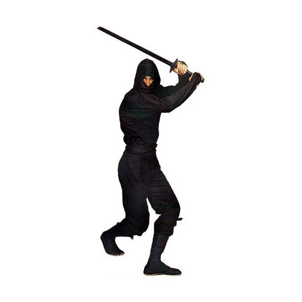 Gungfu Authentic Ninja Uniform in Classic Black - Black / 2X-Large