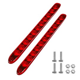 FXC 2PCS 16Inch 11 LED Marker ID Bar Red Trailer Light Bar for Park Stop Turn Tail Brake Light for Golf Cart Offroad Truck Trailer RV UTV ATV Waterproof Sealed DOT