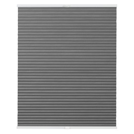 Lichtblick Klemmfix Honeycomb Pleated Blind, No Drilling, Tensioned, Blackout - Grey, 30 cm x 100 cm (W x L)