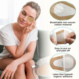 GlobalRoll 20 Pcs Adhesive Eye Patches, Eye Patches for Adults Eye Pad Disposable Eyepatch Latex Free Adhesive Bandages for Baby Kids Girls (Nude,3.3 x 2.3 Inch)