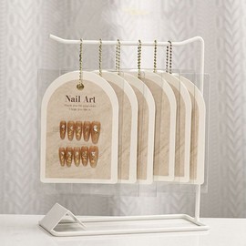 Nail Art Tip Display Kit with Lanyard & Card Holders - Transparent Dustproof Case 01