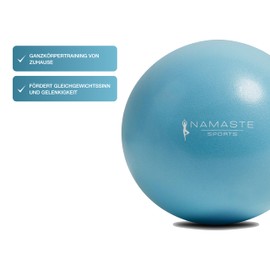 NAMASTE Sports® Pilates Ball 25 cm - Gymnastics Ball Small Rubber Ball Yoga Ball for Inflating, Physio Ball, Pilates Accessories, Pezzi Ball Small