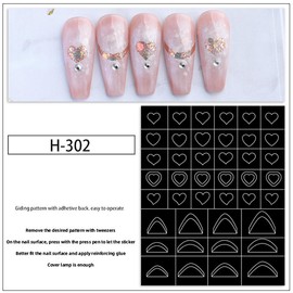 Snowflake Airbrush Nail Stickers Nail Stencils French Star Heart Butterflies Maple Leaf Designs Nail Decals Printing Template DIY Stencil Tool for Manicure Nail Decorations (4 Sheet)