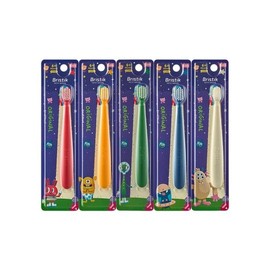Britic Ergo Stage 1 Original Baby Small Head Toothbrushes (5 Packs) / 브리스틱 에르고 1단계 오리지널 베이비 스몰헤드 칫솔 5개