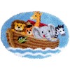 Vervaco Noah's Ark Latch Hook Shaped Rug Kit, Multi-Colour