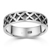 Materia Women's Men's Ring Mesh Pattern 925 Silver Antique 5