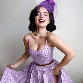 BACH AND BOUJEE Purple Tea Party Hat Gloves Women Fascinators Hats Gloves Pearl Necklace Earrings Choker for Wedding Baby Bridal Shower Birthday Tea Party