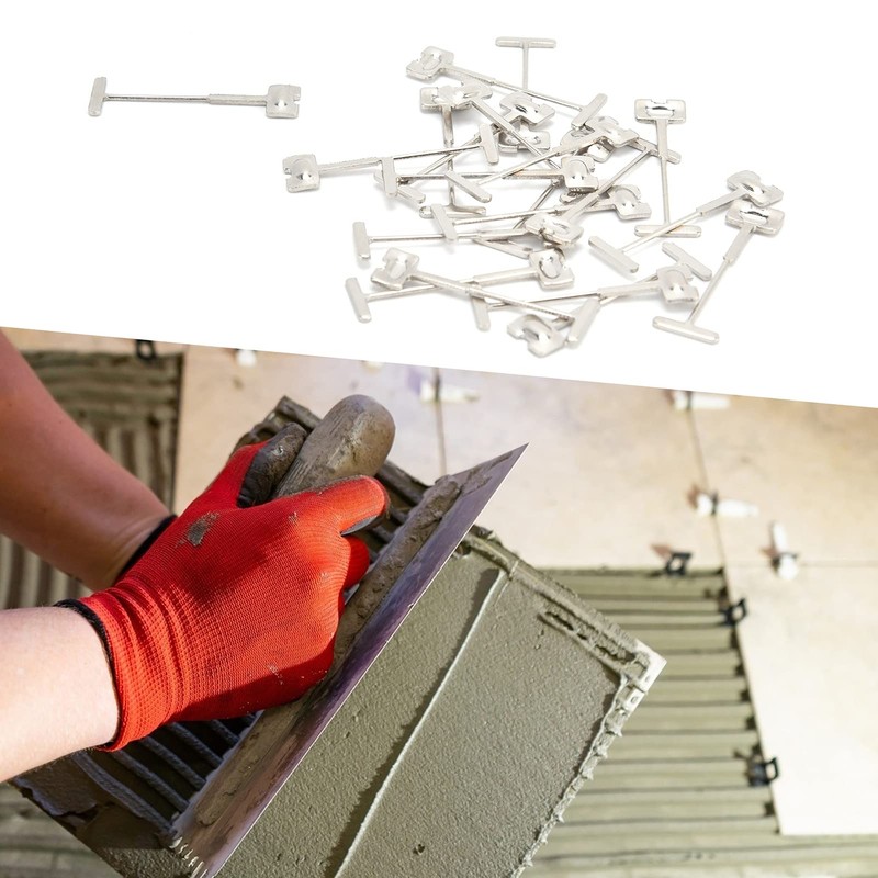 100 Pieces T-Pins, Tile Replacement Steel Needles, Tile Levelling System