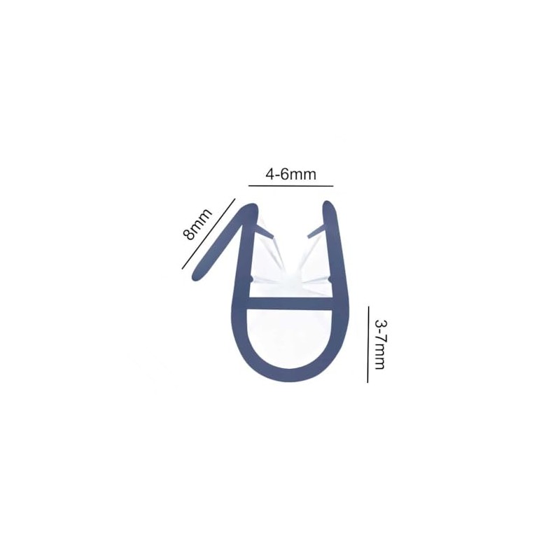 Keyplumb Shower Seal Strip 90cm Bubble Shaped 4-6mm Thick Door
