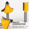 Router Bits Set 1/4 Inch Shank - BAIDETS 15 Pcs