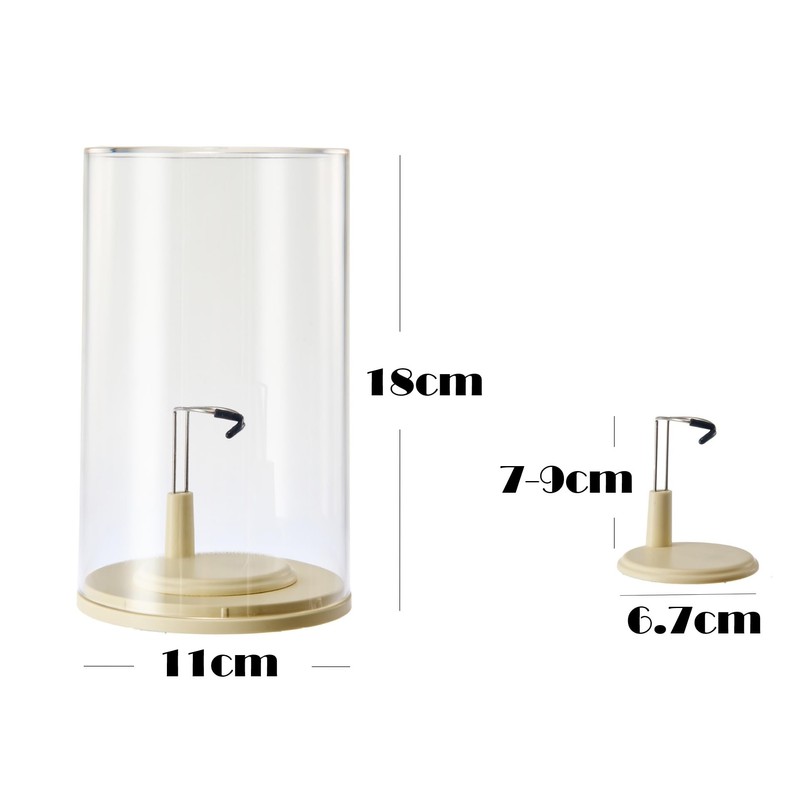 Siyecioa Small Acrylic Display Case for Hanging Display Keychain, Plush