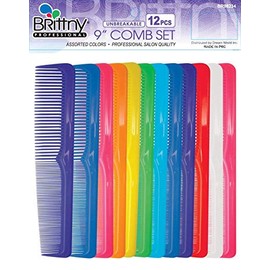Brittny Brittny9" Unbreakable Comb Assorted (Pack of 6)